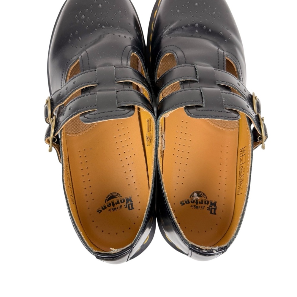 Dr. Martens 8065 Mary Jane Shoe Oxford Buckle Flat Black Smooth Leather Size 9 - Picture 11 of 16